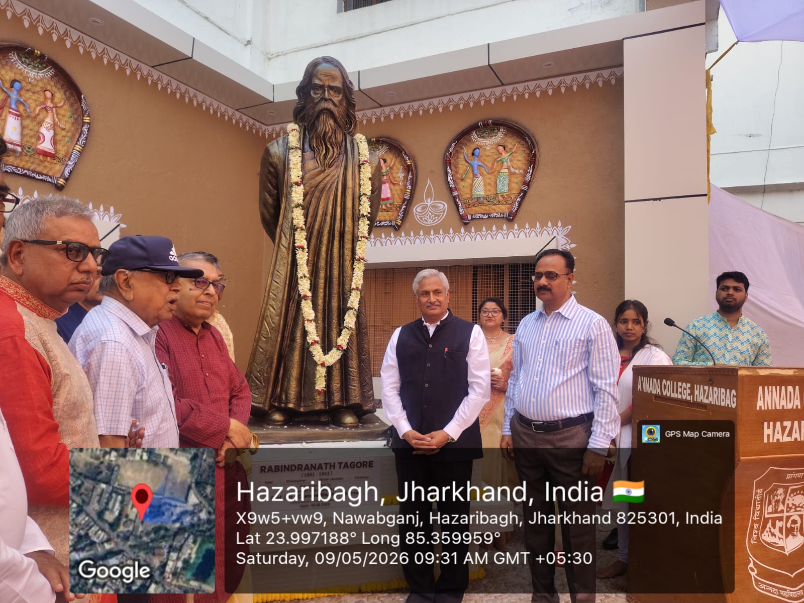 A dignified presence: Hon’ble Vice-Chancellor of VBU presiding over the Rabindra Jayanti commemoration, paying tribute to Kobiguru Rabindranath Tagore.